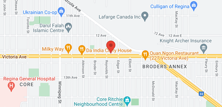 map of 526 Victoria AVE